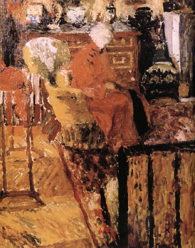 Edouard Vuillard Vial mother wearing a red jacket Germany oil painting art